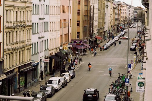 eBike commuter in German city with Dienstrad tax benefit