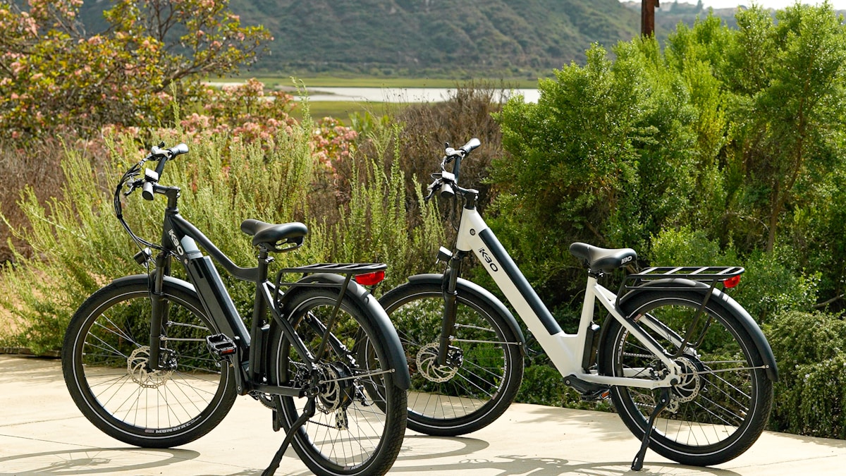 Two eBikes parked side by side - Engwe vs Fiido comparison